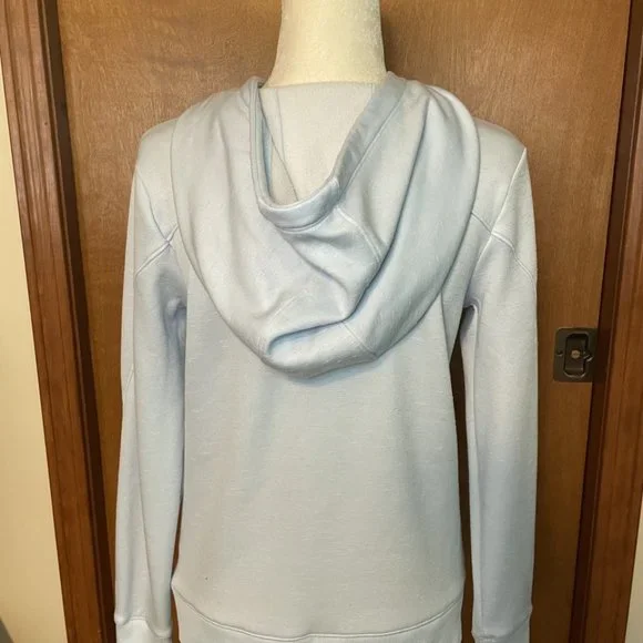 Under Armour UA Size X-Small Light Ice Blue Sweatshirt Hooded Hoody Hoodie EUC - Picture 2 of 9